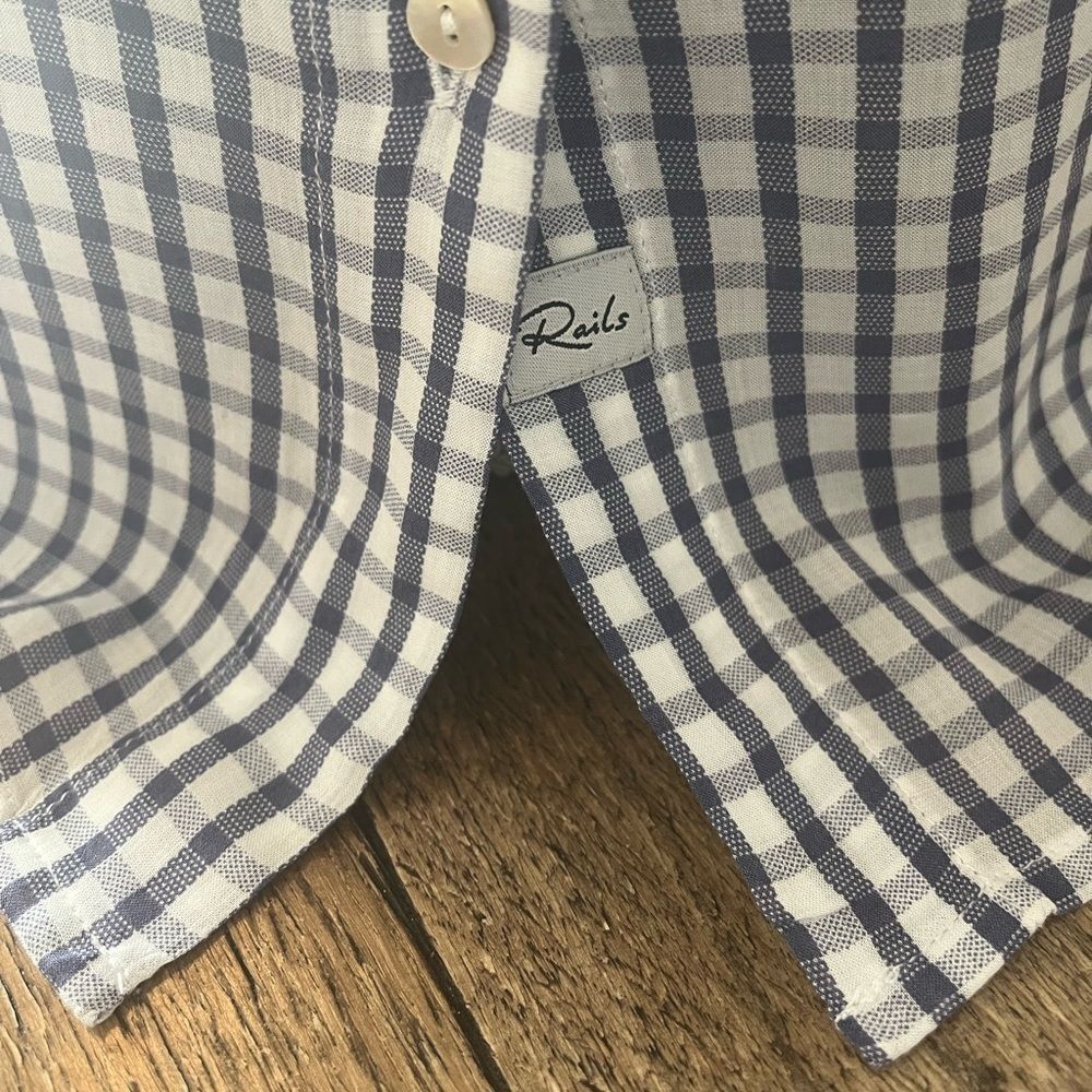 RAILS NAVY GINGHAM BUTTON DOWN SIZE S - Picture 5 of 7